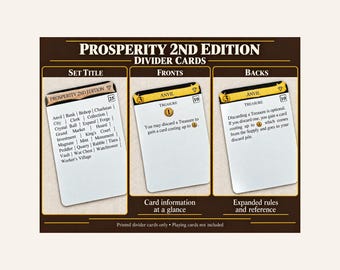 Dominion Prosperity 2nd Edition Divider Cards | Double-Sided Full-Tab Organizers