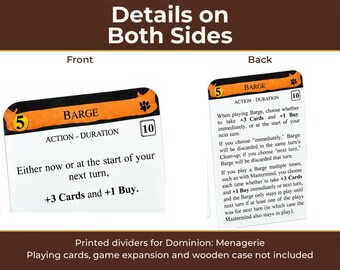 Dominion Menagerie Divider Cards | Double-Sided Full-Tab Organizers