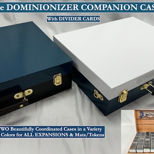 Dominion Organizer – DOMINIONIZER Painted Companion Cases with Divider Cards - ORGANIZE and STORE Dominion Expansions