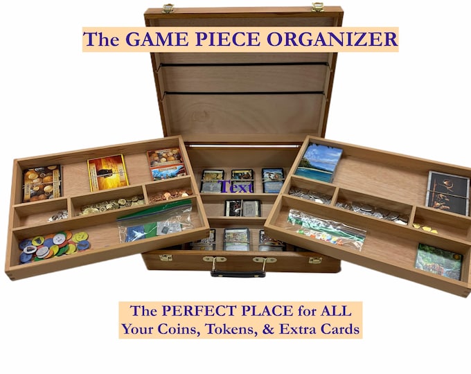 Dominion Card Game - The GAME PIECE ORGANIZER - Organize and Store Your Dominion Tokens - Offered in Stained or Painted  Finishes