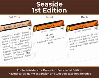 Dominion Seaside 1st Edition Divider Cards | Double-Sided Full-Tab Organizers
