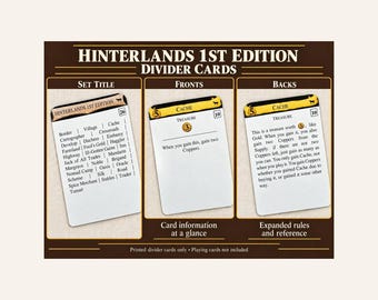 Dominion Hinterlands 1st Edition Divider Cards | Double-Sided Full-Tab Organizers