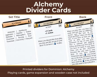 Dominion Alchemy Divider Cards | Double-Sided Full-Tab Organizers