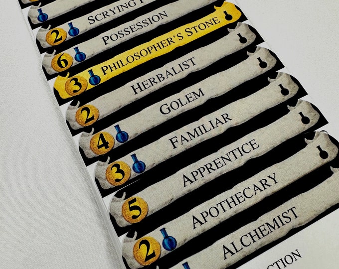 Dominion ALCHEMY Divider Cards - Full Tab DIVIDER CARDS of the Alchemy Expansion for the Game of Dominion