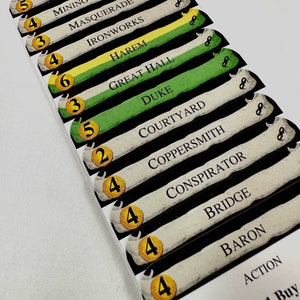 Dominion INTRIGUE Divider Cards 1st Edition - Full Tab DIVIDER CARDS of the Intrigue Expansion for the Game of Dominion