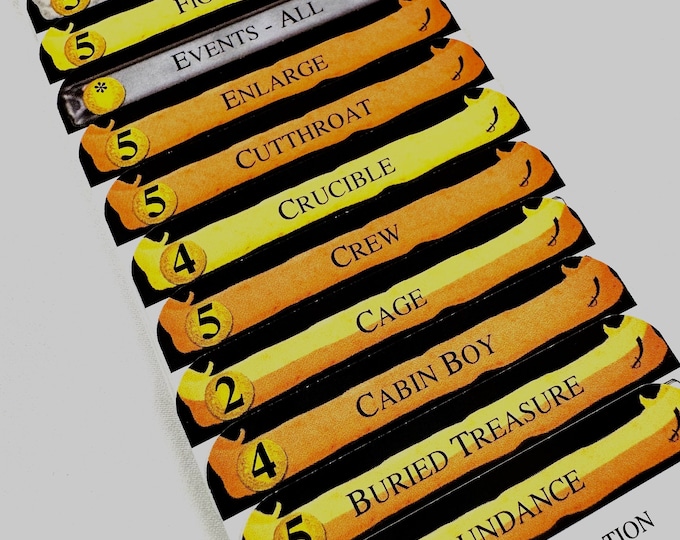 Dominion PLUNDER Divider Cards - Full Tab DIVIDER CARDS of the Plunder Expansion for the Game of Dominion
