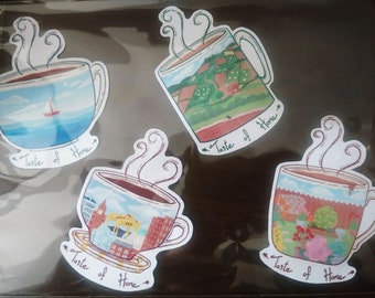 Taste of Home Cup Illustrated Handmade Stickers