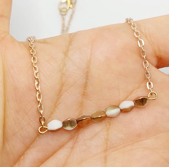 Beaded on sale bar necklace