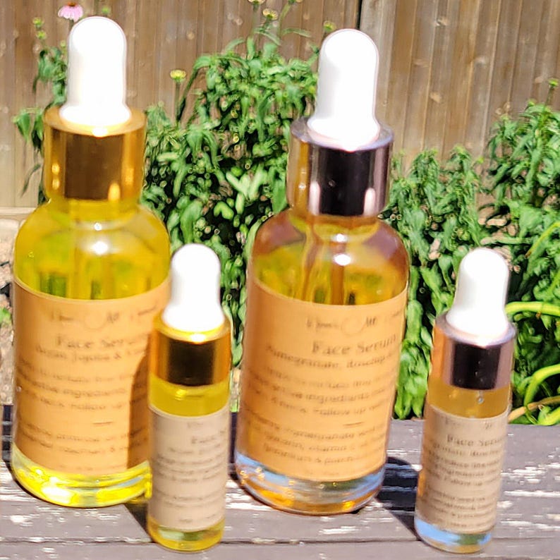 Face Serum, Vitamin C, Rosehip, Hibiscus Pomegranate Face moisturizer, Face Care, Skincare, Moisturizer, healthy skin, natural skincare image 1