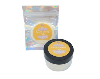 Natural Pre Moistened Face Cleansing Pads | Essential Oils, 30 Count