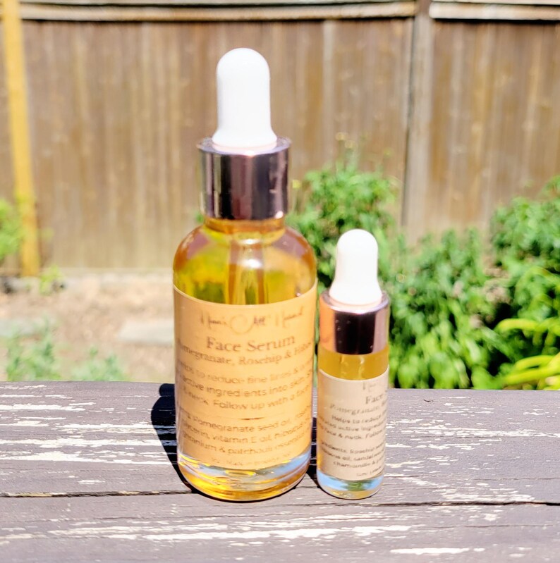 Face Serum, Vitamin C, Rosehip, Hibiscus Pomegranate Face moisturizer, Face Care, Skincare, Moisturizer, healthy skin, natural skincare image 5