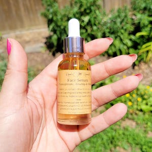 Face Serum, Vitamin C, Rosehip, Hibiscus Pomegranate Face moisturizer, Face Care, Skincare, Moisturizer, healthy skin, natural skincare Pomegranate- 1oz
