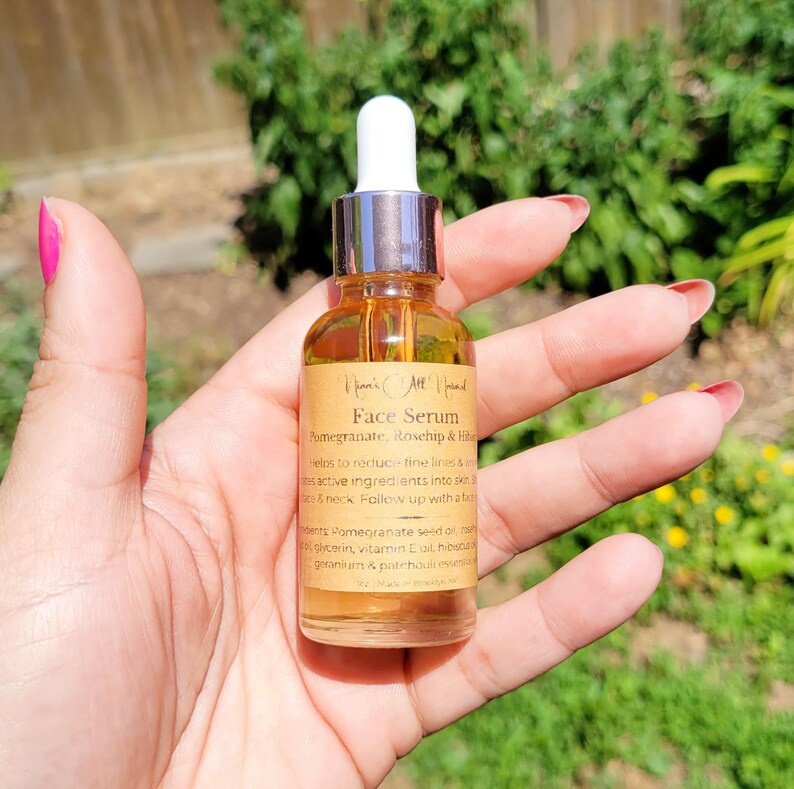 Face Serum, Vitamin C, Rosehip, Hibiscus Pomegranate Face moisturizer, Face Care, Skincare, Moisturizer, healthy skin, natural skincare Pomegranate- 1oz