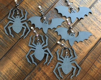 Bats and Spiders Chandelier Charms ~ Set of 3