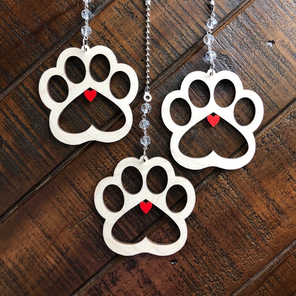 Puppy Love Paw Print Ceiling Fan Pull Chain