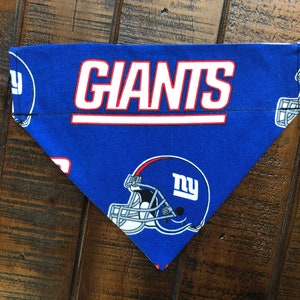 New York Giants Over-the-Collar Reversible Dog Bandana ~ Four Sizes, Optional Personalization