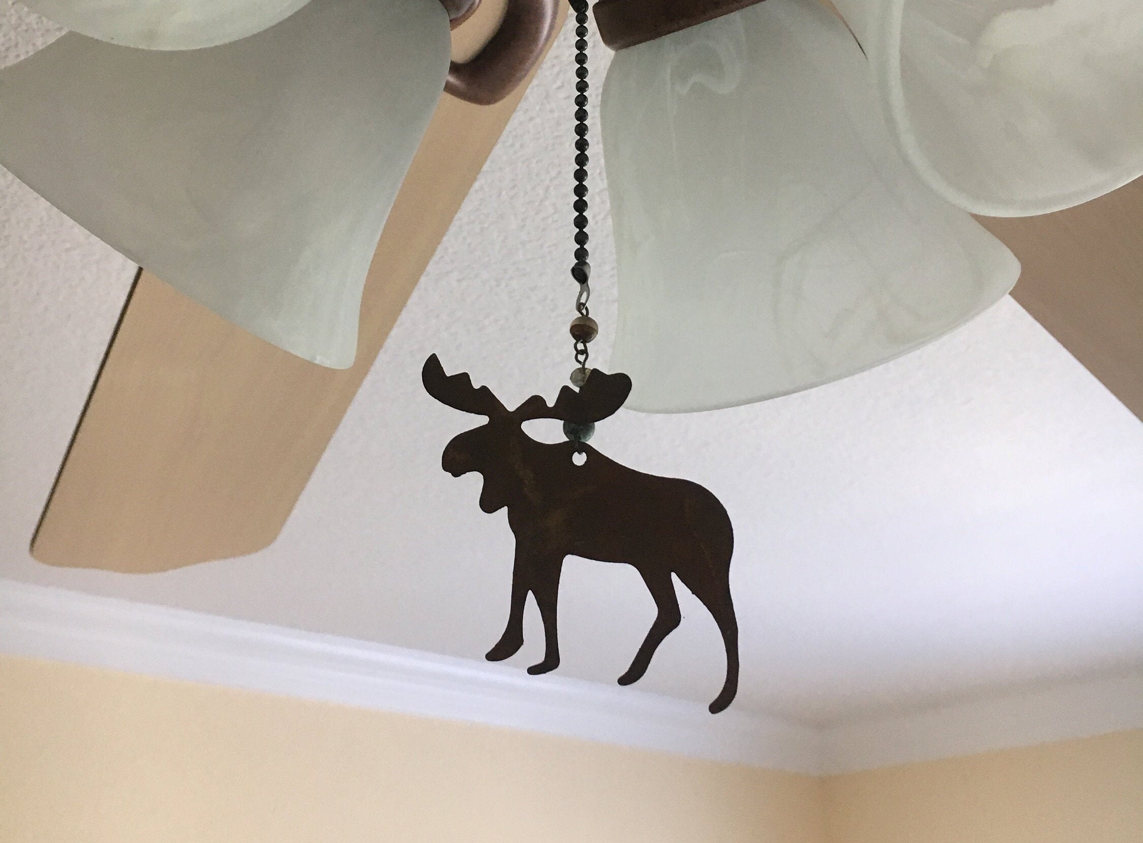 Rusty Moose Ceiling Fan Pull Chain Etsy
