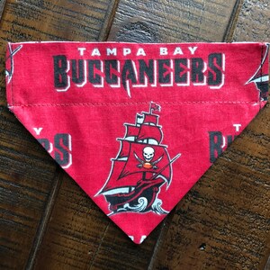 Tampa Bay Buccaneers Over-the-Collar Reversible Dog Bandana ~ Four Sizes, Optional Personalization