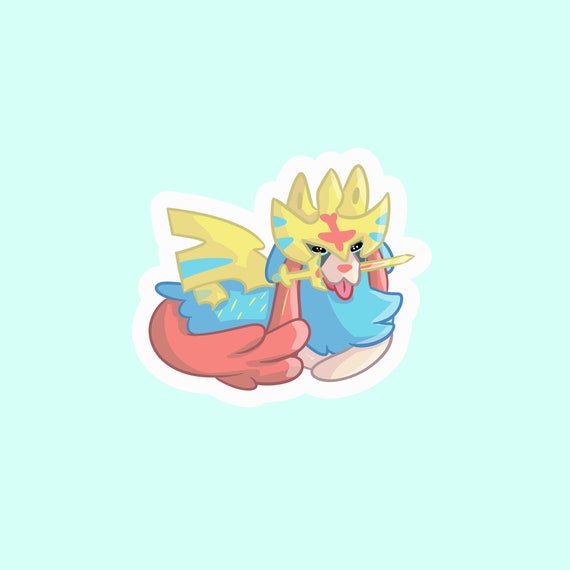 Cute Sleeping Zacian Sticker Pokemon Sword And Shield Etsy