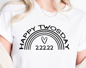 Happy Twosday SVG, TwosDay Shirt SVG, Happy Twosday 2.22.22 SVG, cadeau voor leraar Svg, leraar shirt Svg, Twosday 2.22.22 Svg, trendy Svg