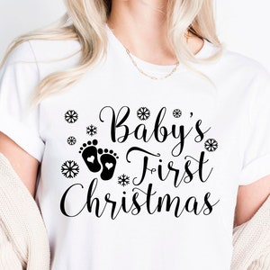Baby&#39;s First Christmas Svg, Christmas Svg, Christmas Shirt Svg, Instant Download, Cricut Cut File, Baby Shirt Svg, Baby Gift Design, Svg