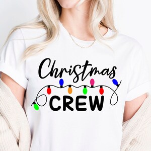 Christmas Crew Svg, Christmas Lights Svg, Merry Christmas Svg, Kids, Funny Christmas Shirt, Merry & Bright Svg Files for Cricut, Png, Dxf