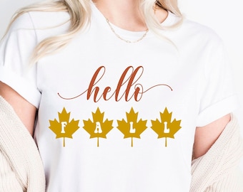 Hello Fall Svg, Fall Svg, Fall Door Sign Svg, Fall Leaves Svg, Halloween Svg, Hello Fall Png, Thanksgiving Svg, Cricut, Silhouette,Glowforge
