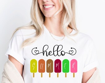 Summer, Hello Summer Svg, Welcome summer Svg, Summer Sign Svg, Hello Summer Popsicle Svg, Summer Svg, Front Door Sign Svg, Files for Cricut