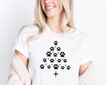 Paw Tree Svg, Christmas, Cricut, Silouhette, Be Real Svg, Digital Download, Christmas Svg, Designs Christmas Cut Files, Cricut Cut Files