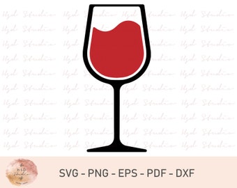Svg Wine Glass Box Etsy