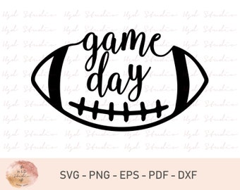 Game Day Football SVG com letras à mão, Game Day Football Svg, Football Svg, Football Design, Game Day, Download instantâneo, Svg,Png,Dxf,Pdf,Eps