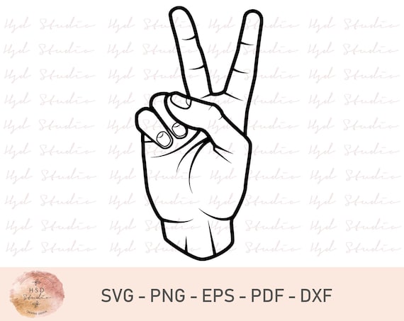 Download Hand Peace Sign Svg Cut Files Peace Sign Svg Peace Hand Etsy