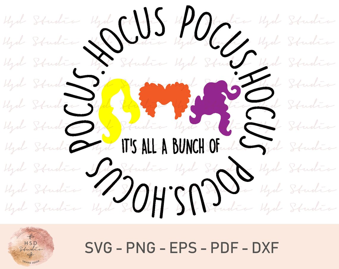 Hocus Pocus SVG Sanderson Sisters SVG Witches Hair Cute - Etsy