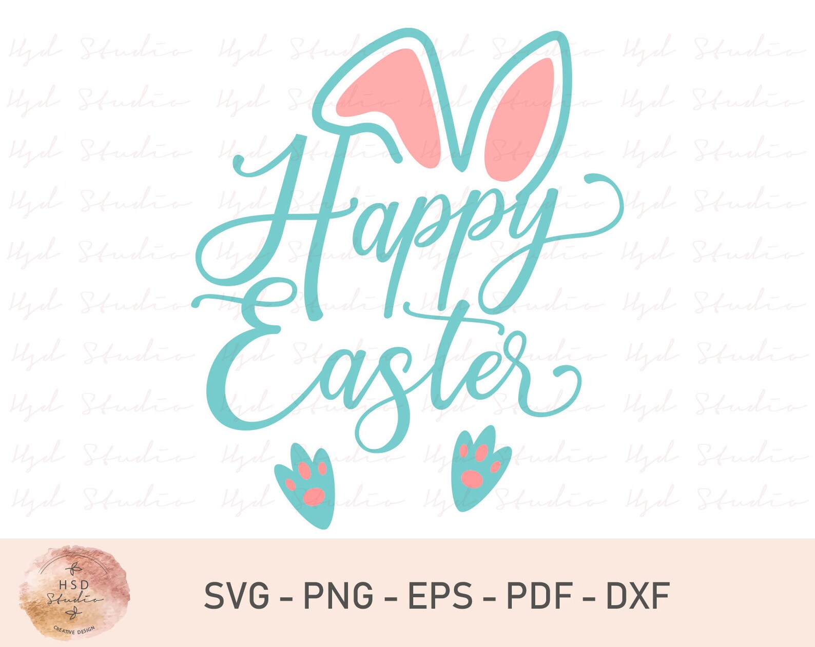 Happy Easter SVG, Easter Cut File for Cricut, Silhouette, Cameo Scann ...