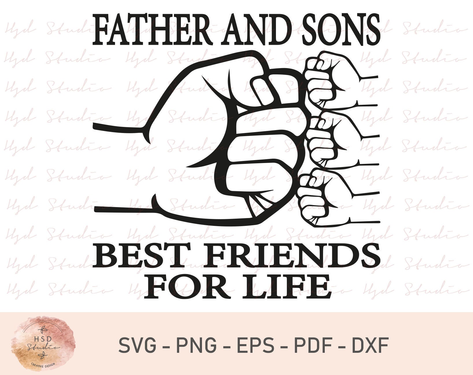 Father And 3 Sons Svg Fist Bump Svg Best Friend S Svg Etsy