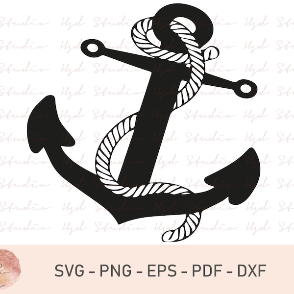 Anchor SVG For Silhouette Cameo, Silhouette Files, Digital Download And Instant Download, Vector Files - Eps, Svg, Pdf, Dxf, Png