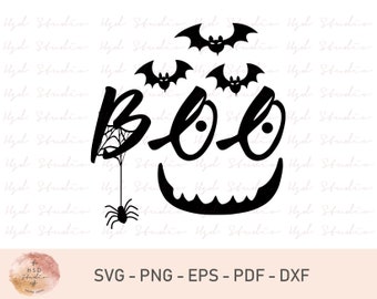 Boo Svg, Halloween Svg, Ghost Svg, Pumpkin Svg, Kids Halloween Svg, Svg Files for Cricut, Spider Svg, Halloween Svg files,Png, Svg, Dxf, Pdf
