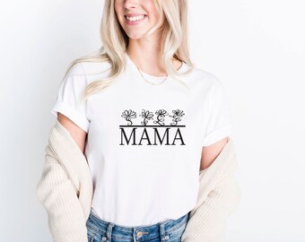 Mama Floral SVG PNG DXF Cut Files For Cricut And Silhouette, Mama Svg, Mama Floral Svg, Mama Cut Files, Sublimation, Mom Shirt Svg, Digital
