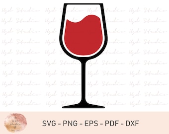 Copa de vino SVG, Archivos de corte de silueta, Archivos de corte Cricut, Archivos EPS, Archivos PNG, Archivos Svg, Vector de vino svg, Descarga instantánea, Archivos digitales