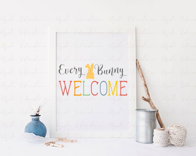 Download Every Bunny Welcome svg Happy Easter svg Clipart Rustic | Etsy
