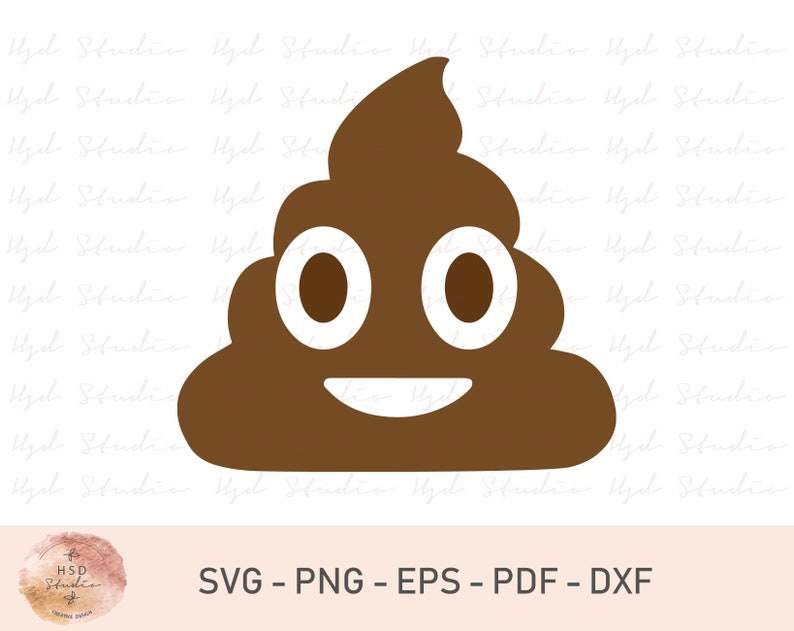 Poop Emoji SVG, Emoji Poop, Poo Emoji Birthday Clipart Files, Poop SVG Emoji Transfer Turd Emoji Cut File Silhouette Cricut Instant Download zdjęcie 1