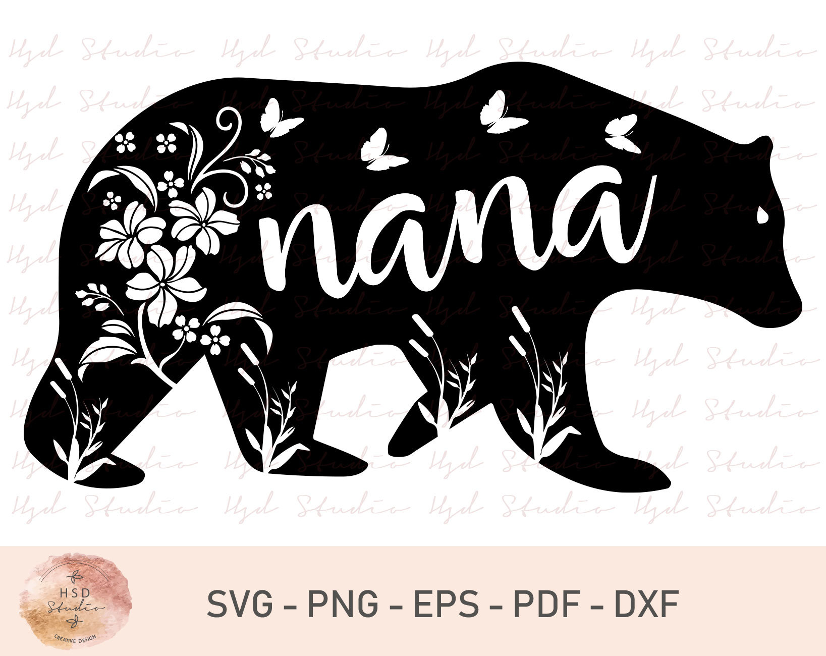 Nana Bear SVG PNG DXF Cut Files For Cricut And Silhouette Etsy Hong Kong