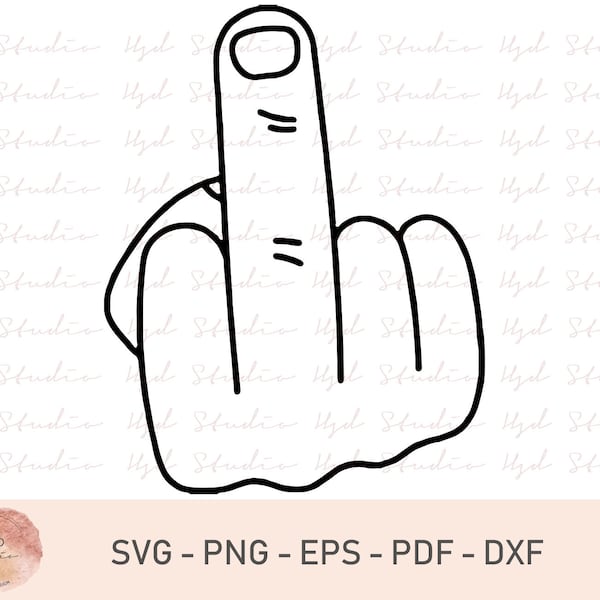 Middle Finger SVG - Middle Finger Clipart - Flipping The Bird