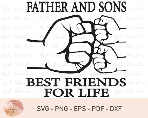 Download Father And Sons Svg Fist Bump Svg Best Friend's Svg | Etsy