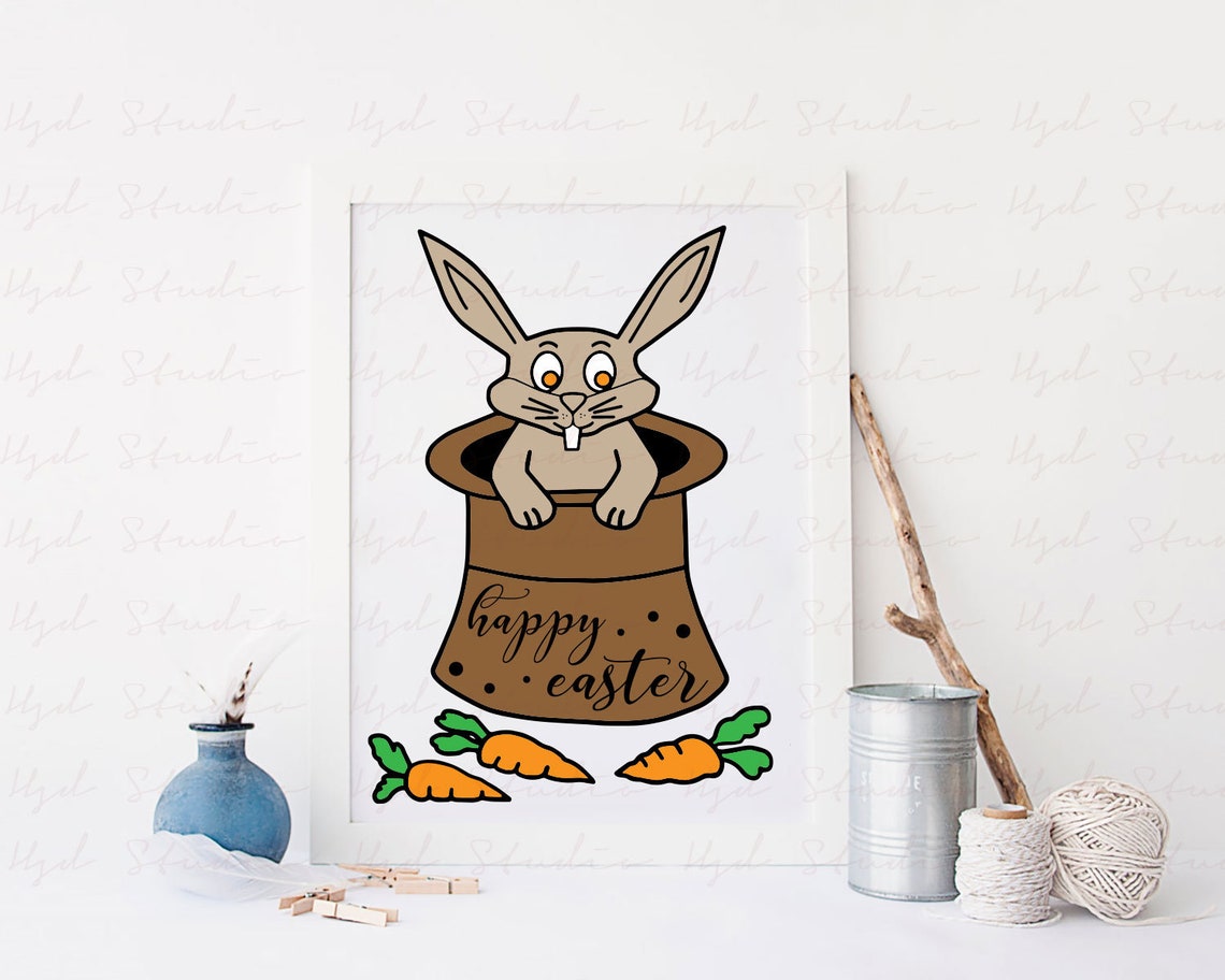 Happy Easter SVG Easter Cut File for Cricut Silhouette | Etsy