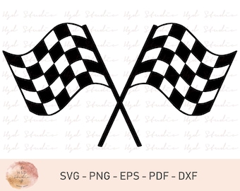 Racing Flag, Race Flag, Silhouette Studio, Vinyl Decal, T-shirt Design,Scrapbooking, Stencil Template Svg, Eps,Svg,Pdf,Dxf,Png Digital Files