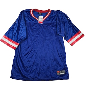 Nike Team Vintage Red White Blue Blank Football Jersey Large New Flaws