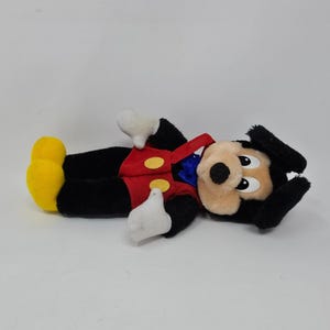 Disney Applause Vintage Mickey Mouse Blue Bowtie 10 Inch Plush 画像 2