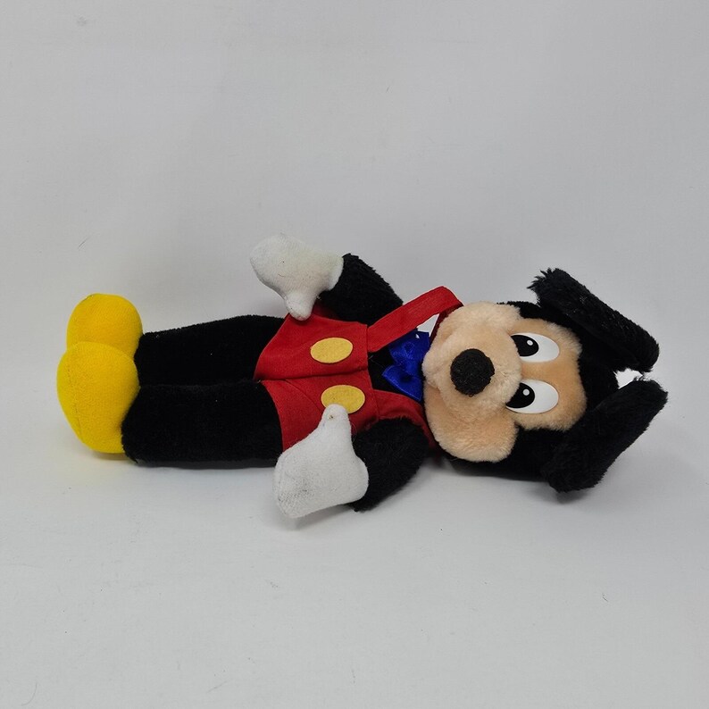 Disney Applause Vintage Mickey Mouse Blue Bowtie 10 Inch Plush 画像 2