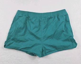 Yellow Cab Company Vintage Women's Shorts Green Size Large Cotton